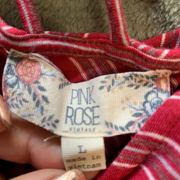 PINK roses top size L - Picture 4 of 4